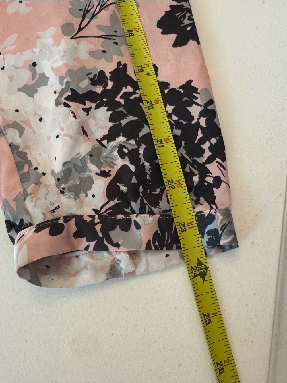 Talbots Plus Pink Floral Satin Button-Notch Long Sleeve Blouse Career - Picture 8 of 9